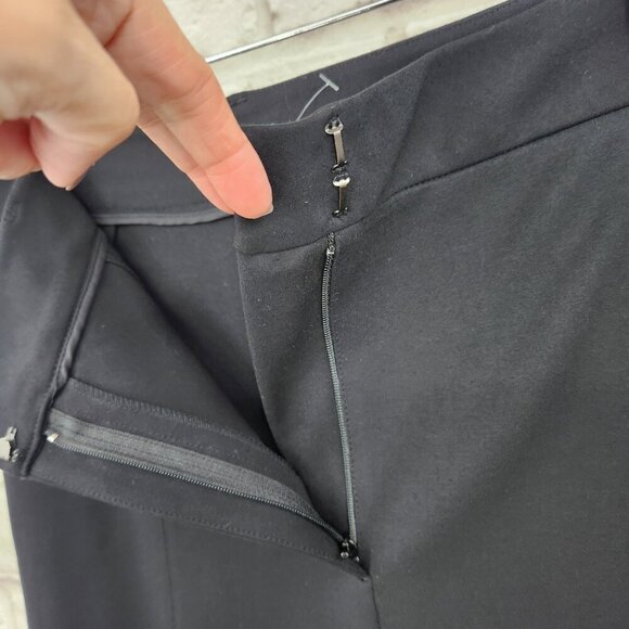 J. McLaughlin Black Straight Leg Slit Ankle Pants Trouser Size 12 - Picture 7 of 16